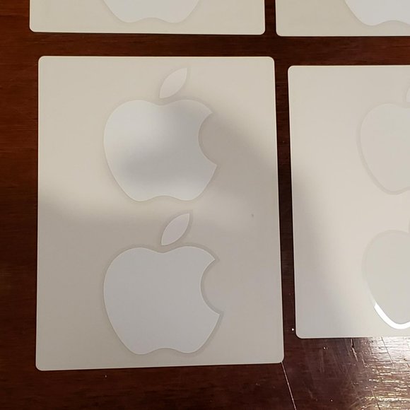 Apple Computer Stickers and Screen Cleaning Cloth Mac iPad New White Decals - Picture 3 of 3